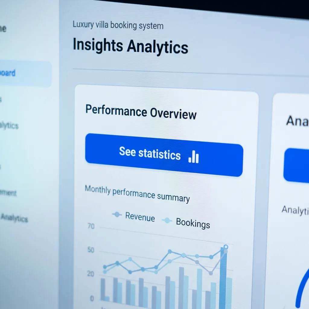 The booking system analytics: revenue and bookings on one screen